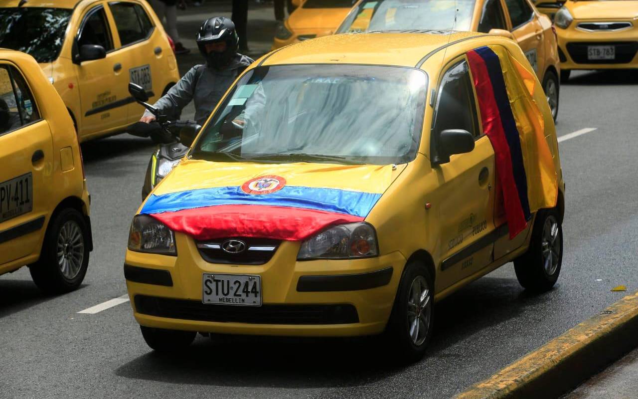 Las manifestaciones han sido organizadas en coordinación con taxistas de otras ciudades del país. Foto Camilo Suárez