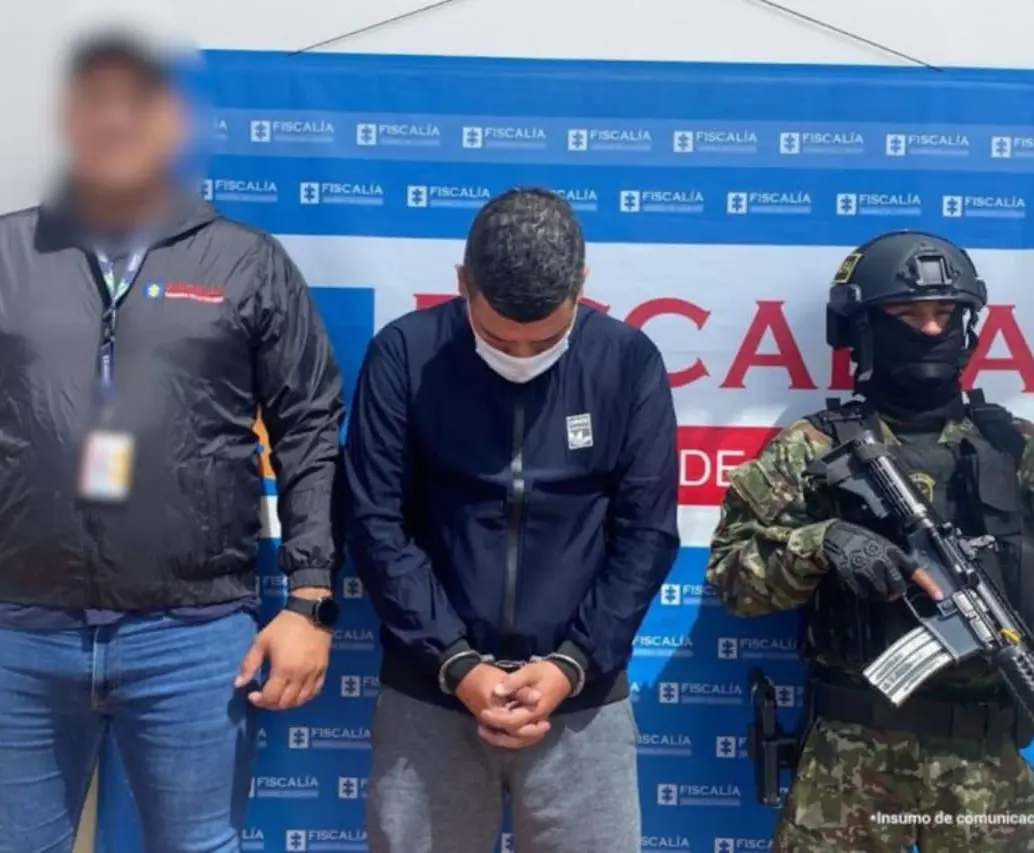 Huberth Leonardo Suárez Cárdenas fue enviado a la cárcel por solicitud de un juez de control de garantías. FOTO: Fisacalía General de la Nación 