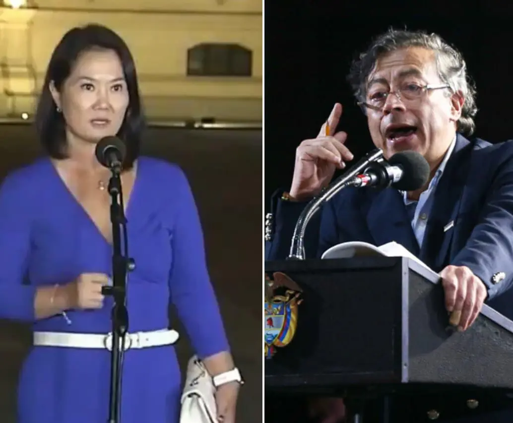 Keiko Fujimori habló sobre el presidente colombiano Gustavo Petro en medio de la segunda vuelta presidencial en Perú. FOTOS: Colprensa - captura de video