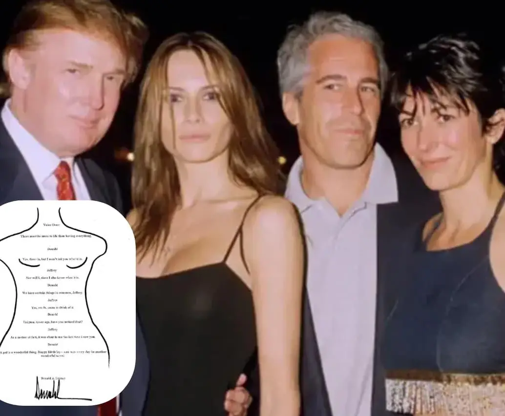 Publicaron carta de cumpleaños de Donald Trump a Jeffrey Epstein. FOTO: GETTY