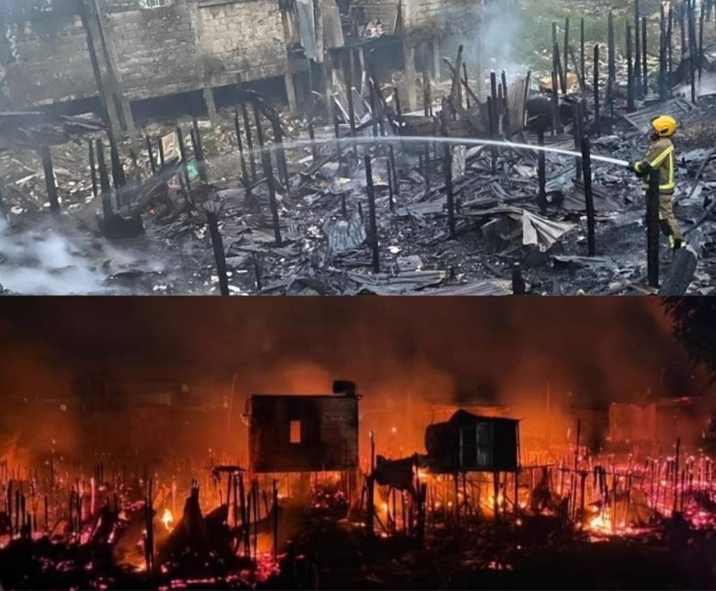 Incendio de gran magnitud dejó al menos 30 viviendas destruidas en Quibdó, Chocó. FOTO: Cortesíaa