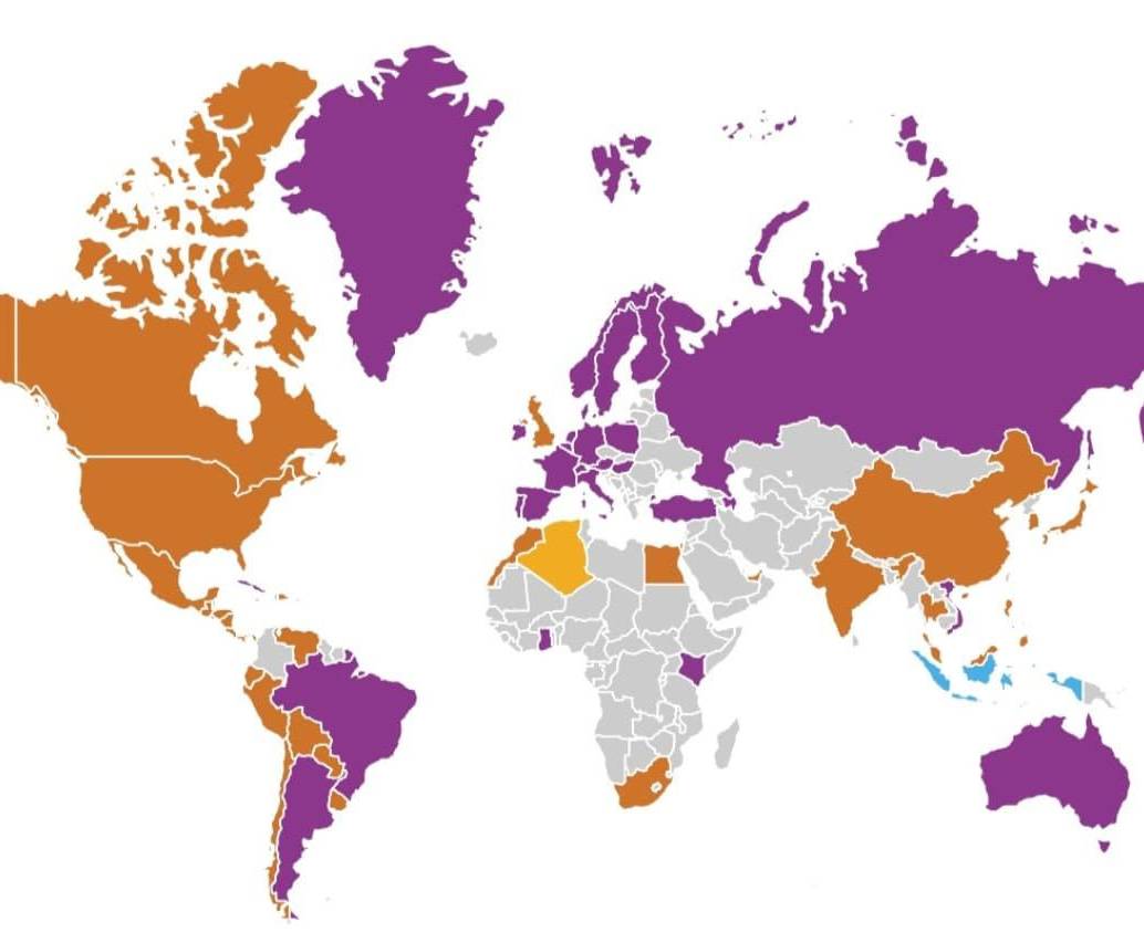 Mapa de los colombianos que votaron en el exterior en la primera vuelta presidencial del 31 de mayo de 2026. FOTO: Captura de pantalla 
