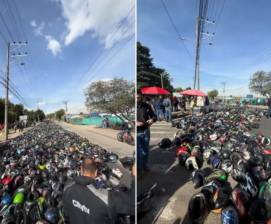 Este 16 de septiembre de 2025, se realiza un paro de conductores en Bogotá como protesta a la gestión de la Secretaría de Movilidad. FOTOS: Tomada de redes sociales 