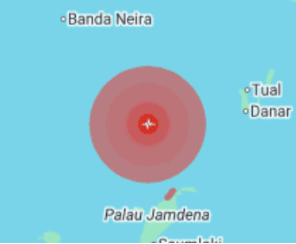 Temblor en Indonesia de este lunes 14 de julio fue de magnitud 6.7. FOTO: Captura de pantalla 