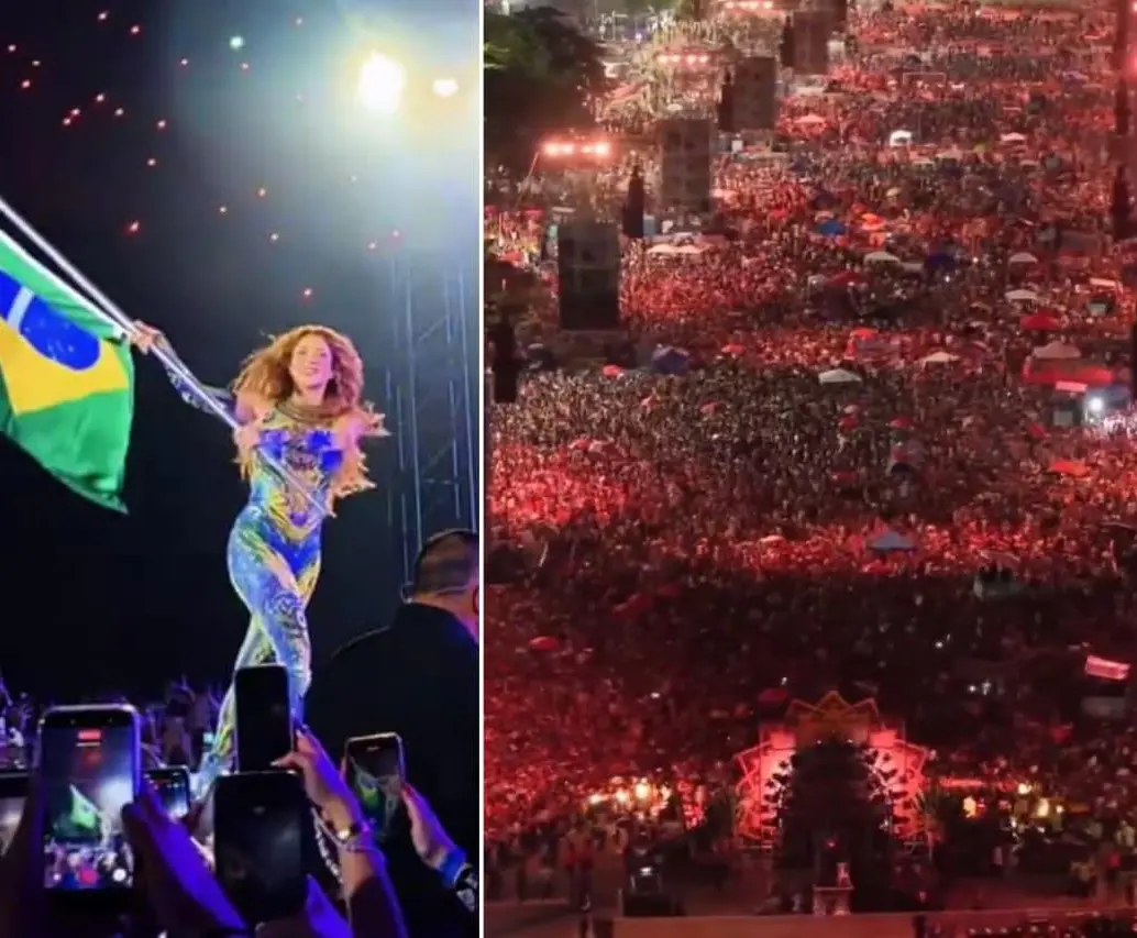 Shakira puso a gozar a 2 millones de personas con su concierto en Río de Janeiro, Brasil. FOTOS: capturas de video.