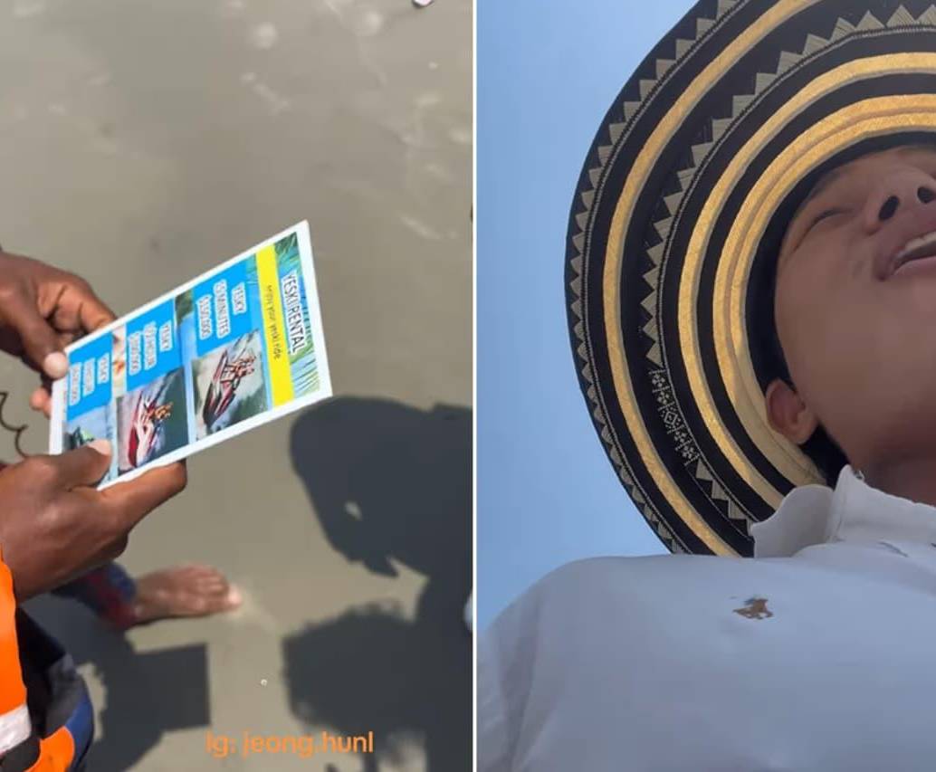 El colombocoreano Jeong Hung Lee López se hizo pasar por extranjero para mostrar las estafas en Cartagena. FOTOS: Capturas de video 