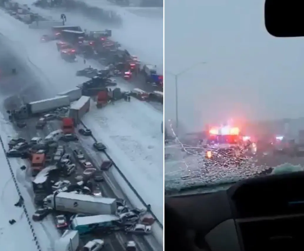 Mal tiempo en Indiana, Estados Unidos, provocó un choque múltiple de alrededor de 45 carros. FOTOS: Capturas de video 