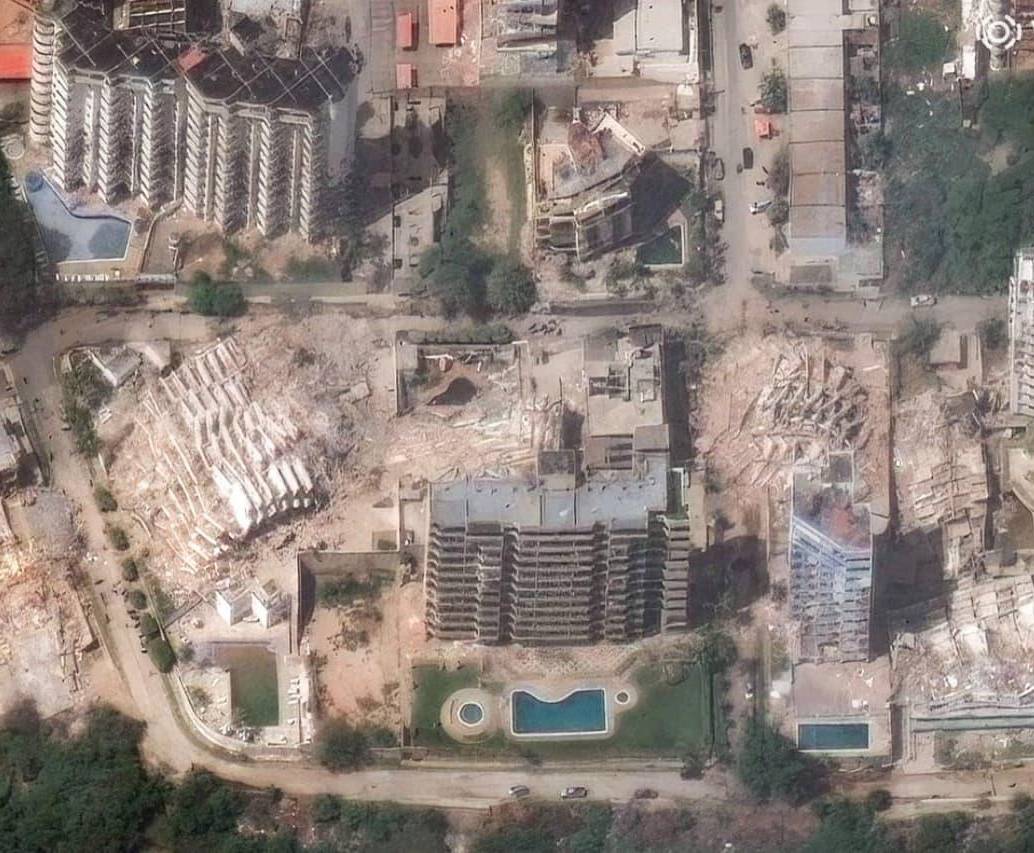 Imagen satelital de La Guaira, en Venezuela, tras el terremoto del 24 de junio de 2026. FOTO: X (@vantortech) / Vantor