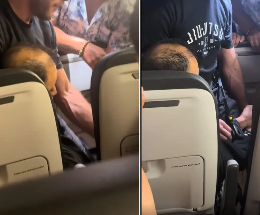 Un hombre causó pánico en un vuelo de San Juan (Puerto Rico) a Chicago, Estados Unidos. FOTOS: Capturas de video 