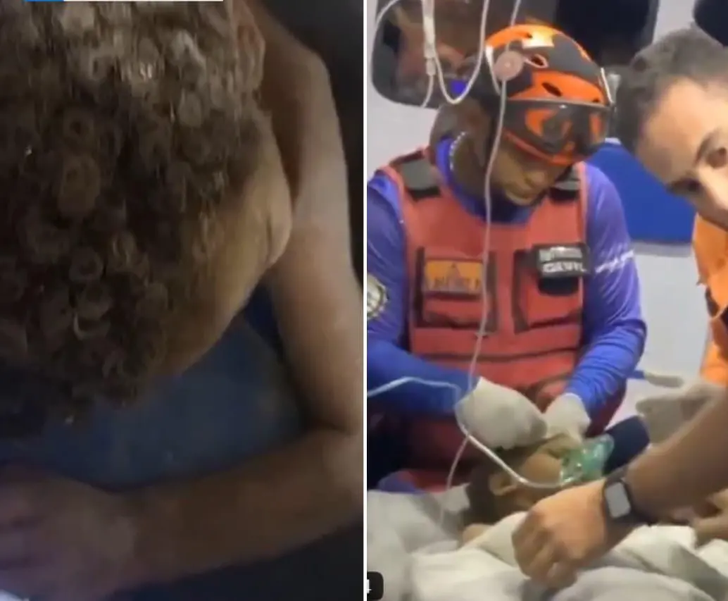 Un niño de tres años fue rescatado entre los escombros en Venezuela. FOTOS: Capturas de video X