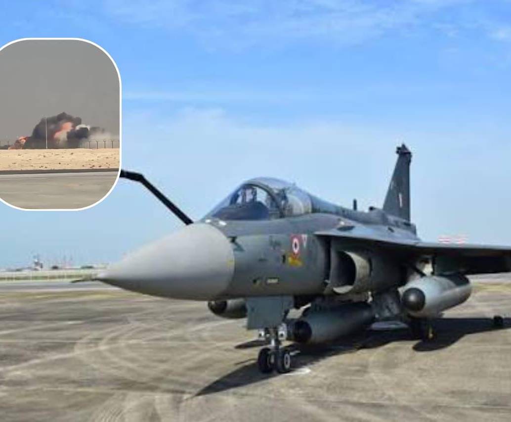 Un avión HAL Tejas sufrió un accidente durante un show demostrativo en Dubái.<b>FOTOS:</b> Tomadas de X @Horizonwatchs