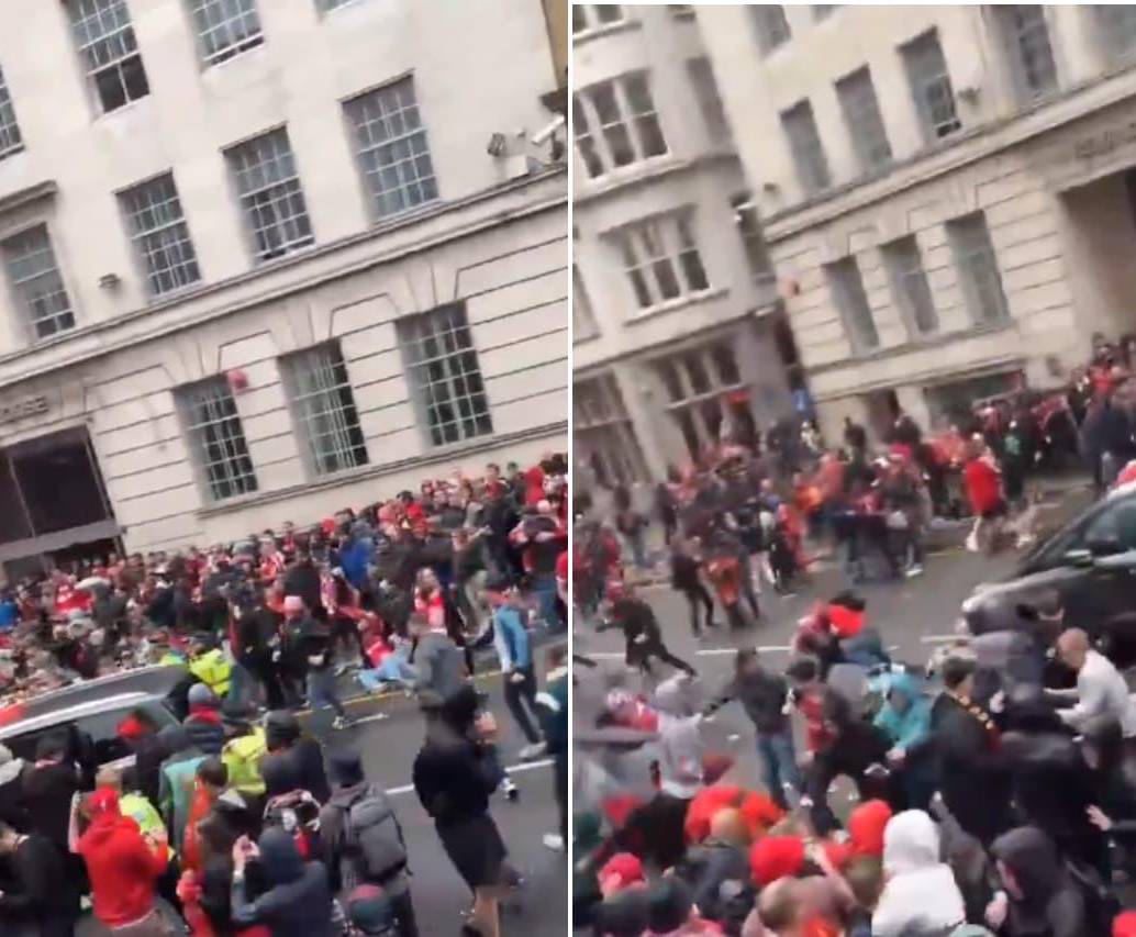 Choque en victoria de Liverpool. FOTO: Captura 