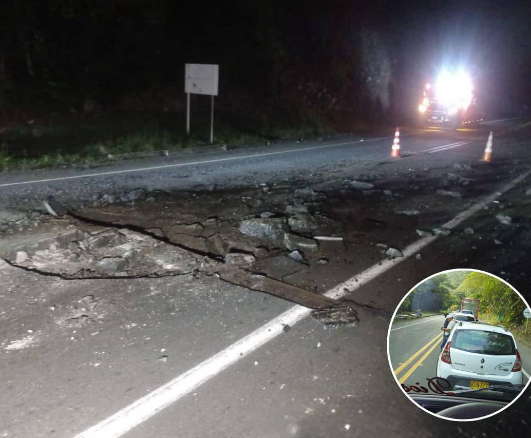 Un artefacto explosivo fue activado en el municipio de La Pintada, en Antioquia. FOTOS: Cortesía- redes sociales 