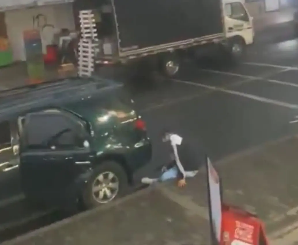 Tiroteo en Usaquén, Bogotá. FOTO: Captura de video 