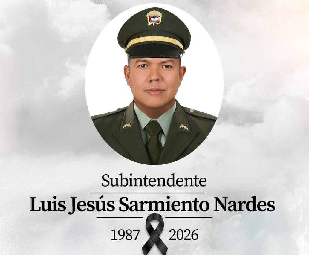 Luis Jesús Sarmiento Nardes murió en un ataque terrorista del ELN en Cúcuta, Norte de Santander. FOTO: Policía Nacional