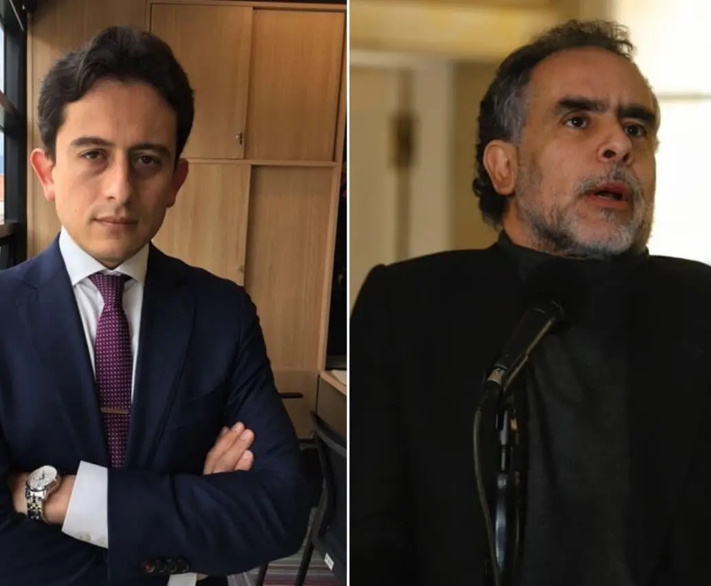 La trifulca entre Armando Benedetti y Luis Carlos Reyes. FOTOS: Colprensa 