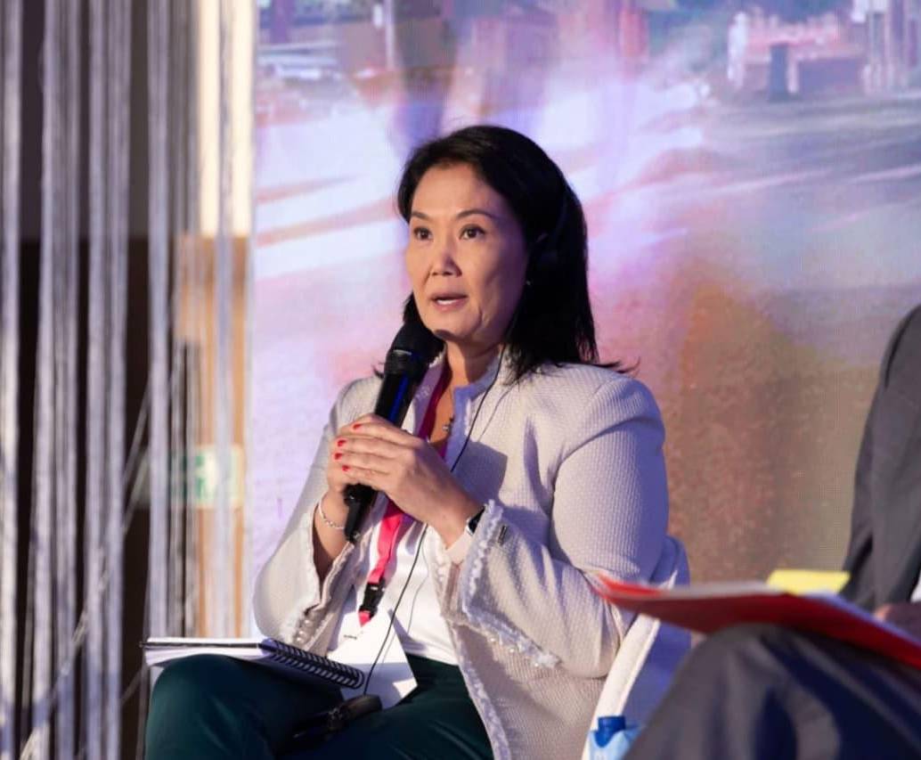 Keiko Fujimori, hija del expresidente Alberto Fujimori, es favorita en las elecciones presidenciales de Perú. FOTO: Tomada de su X @keikofujimori