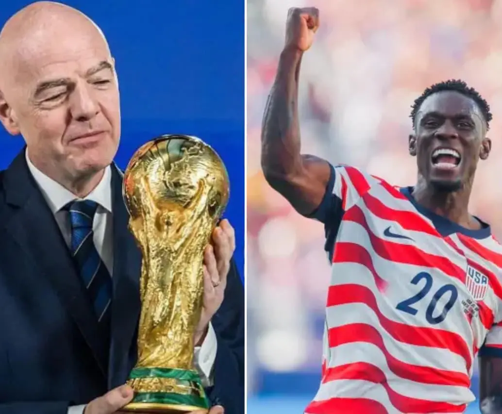Eurodiputados del Parlamento Europeo piden que investiguen a Gianni Infantino por el caso del futbolista Folarin<b> </b> Balogun. FOTOS: GETTY - USNTM