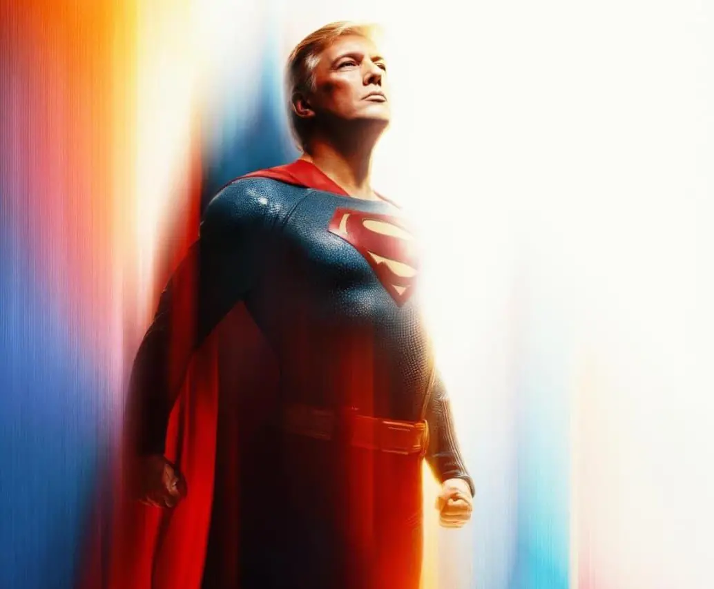 La Casa Blanca puso en un post de X a Donald Trump como ‘Superman’ . FOTO: La Casa Blanca