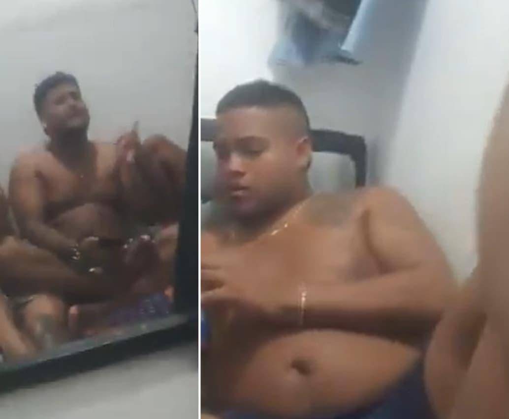 Integrantes de la banda criminal Los Costeños formaron una fiesta en una cárcel de Barranquilla. FOTOS: Capturas de video 