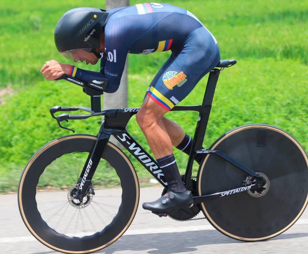 Walter Vargas, el mejor contrarrelojero, hasta ahora, en la historia de América. FOTO CORTESÍA FEDECICLISMO