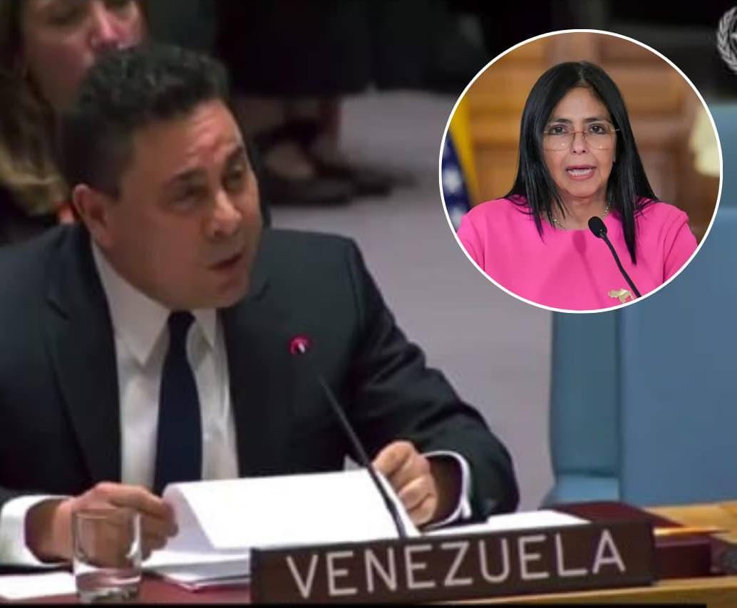 La presidenta interina de Venezuela, Delcy Rodríguez, destituyó a Samuel Moncada como representante del país ante la ONU. FOTOS: Captura de video - AFP