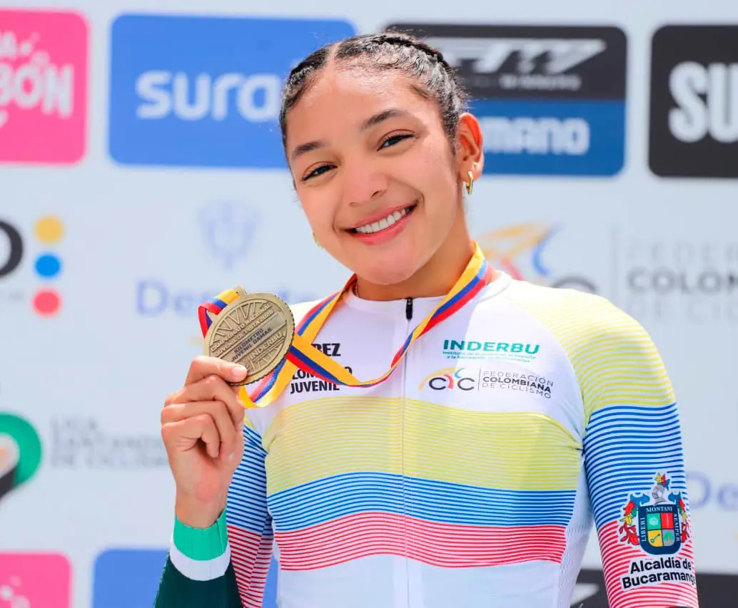 Manuela Loaiza, la nueva promesa de la velocidad del ciclismo de pista de Colombia. FOTO CORTESÍA FEDECICLISMO