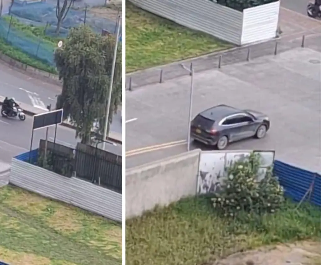 Un intento de robo en el occidente de Bogotá terminó en una balacera. FOTO: Capturas de video 