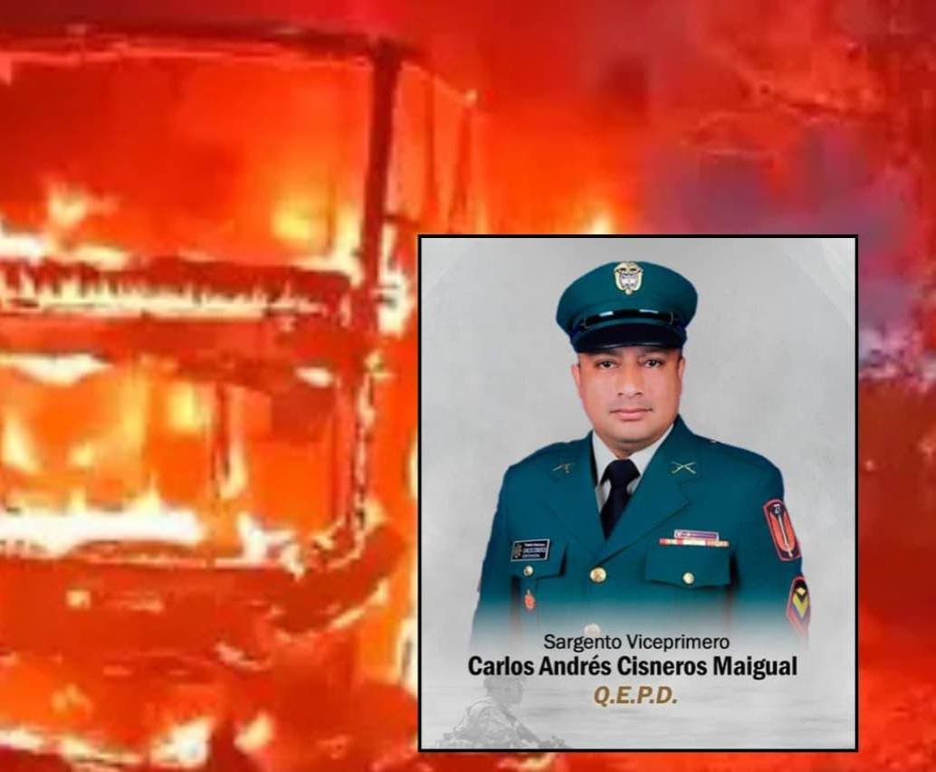 Integrantes de las disidencias de las Farc habrían incinerado un bus en Caquetá. FOTO: Captura de video- Ejército