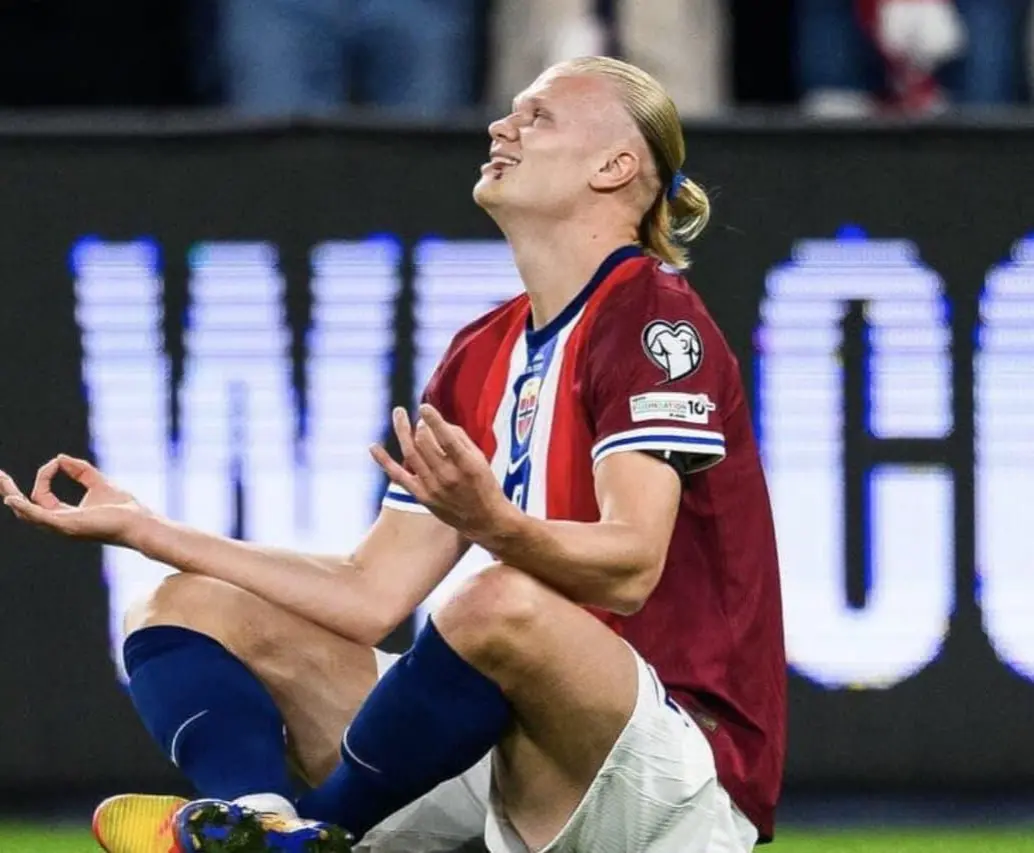 Erling Haaland fue el protagonista del partido entre Noruega y Moldavia, que terminó en 11-1. FOTO: Tomada de X @ErlingHaaland