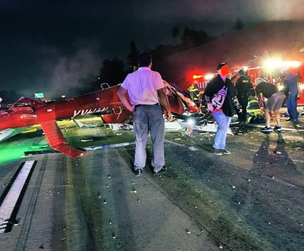 Grave accidente aéreo dejó a tres personas en estado crítico en California, Estados Unidos. FOTO: Tomada de las redes sociales 