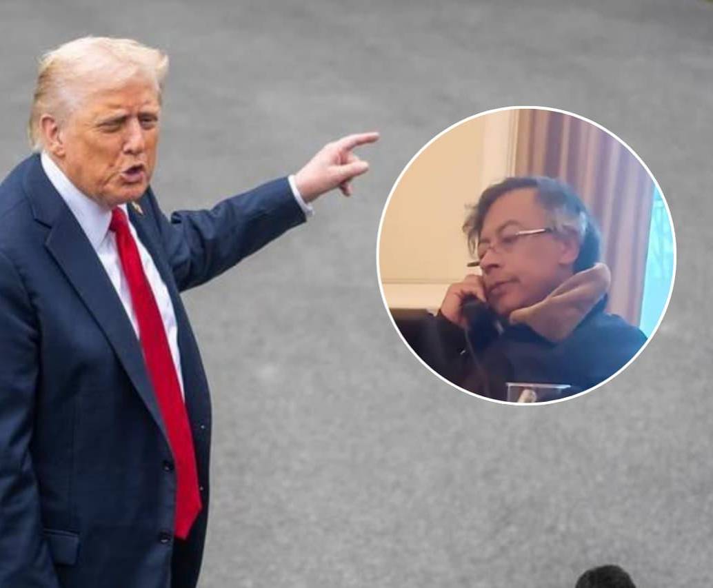 Donald Trump y Gustavo Petro tuvieron una conversación por teléfono este miércoles. FOTOS: XINHUA - Cortesía 
