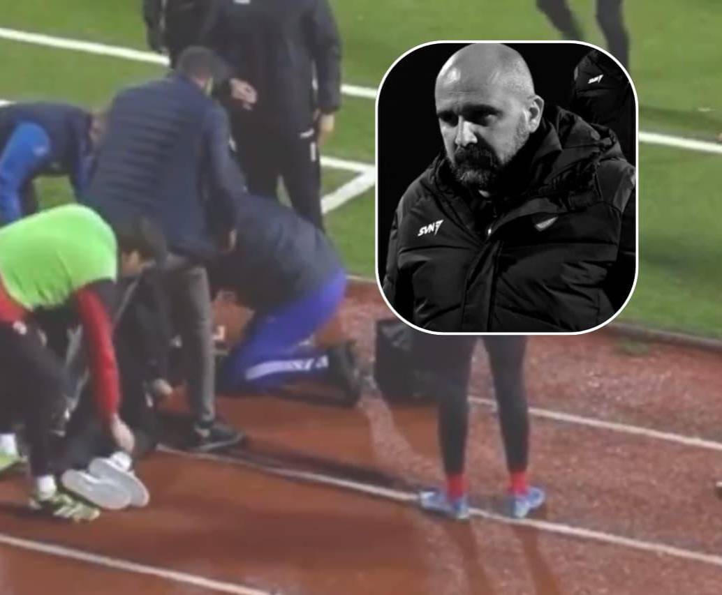 El entrenador del Radnicki 1923 falleció en pleno partido de la Superliga serbia, a los 44 años. FOTOS: Capturas de pantalla 