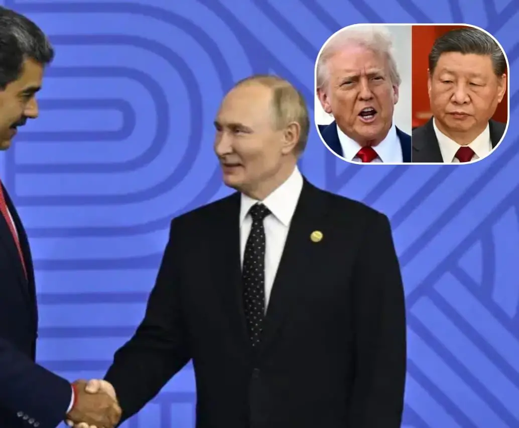 El presidente ruso Vladímir Putin en un encuentro con su homólogo y aliado, Nicolás Maduro. FOTOS: Getty y AFP