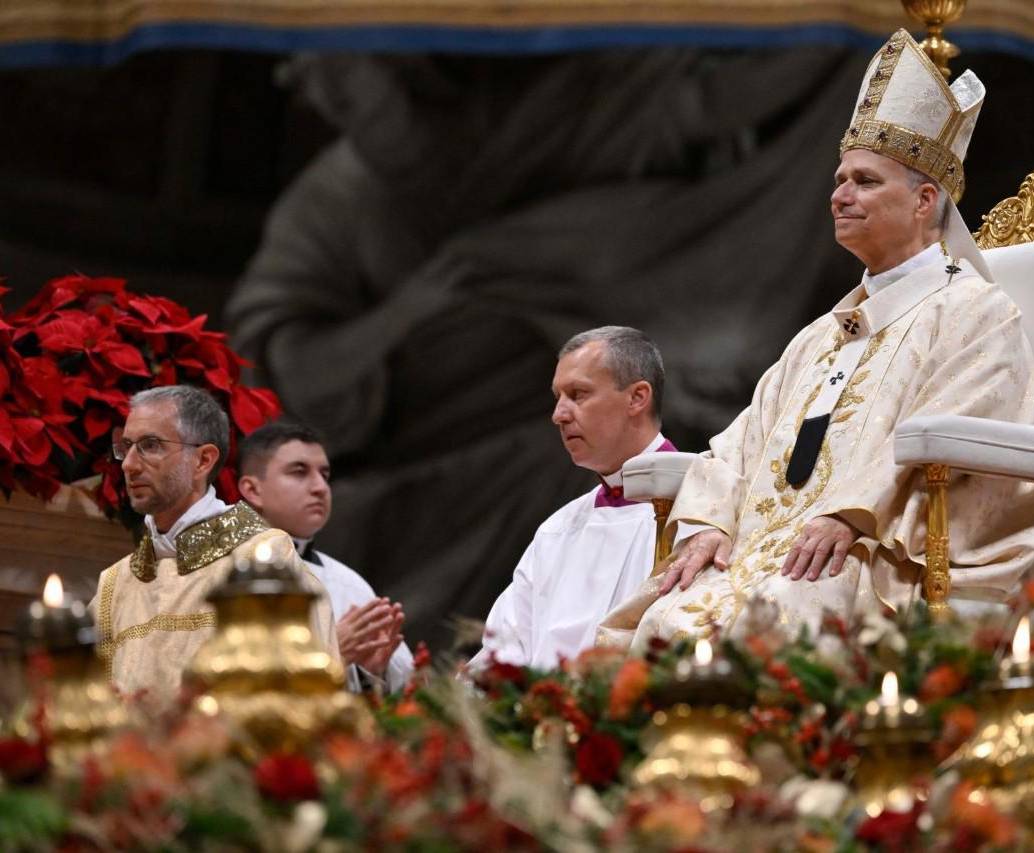 <span class="mln_uppercase_mln">León</span><b><span class="mln_uppercase_mln"> XIV celebró su primera misa de Navidad tras ser elegido como papa en mayo de 2025. FOTO: VATICAN NEWS </span></b>