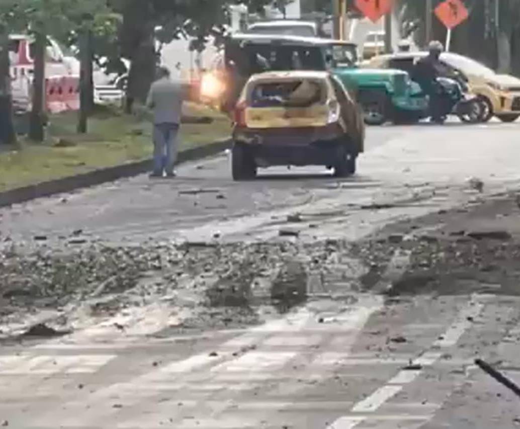 Explosión en Buenaventura. FOTO: Captura de video 