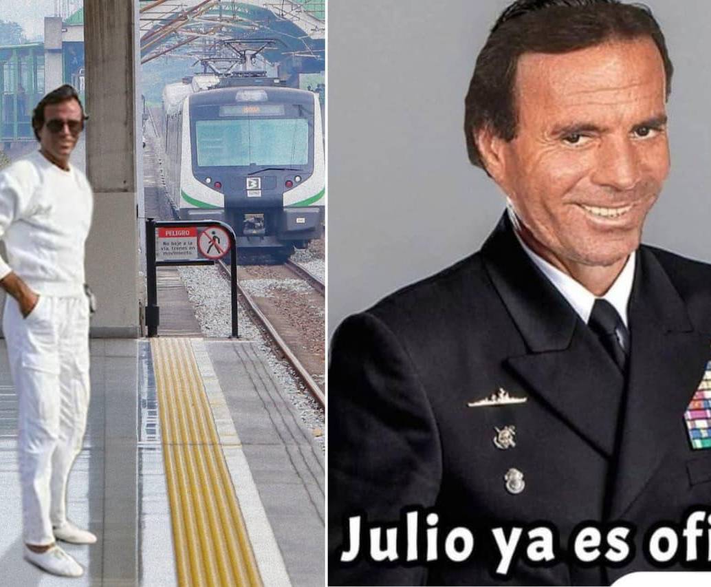 El mes de julio de 2025 llegó cargado de memes de Julio Iglesisas. FOTOS: Tomadas de redes 