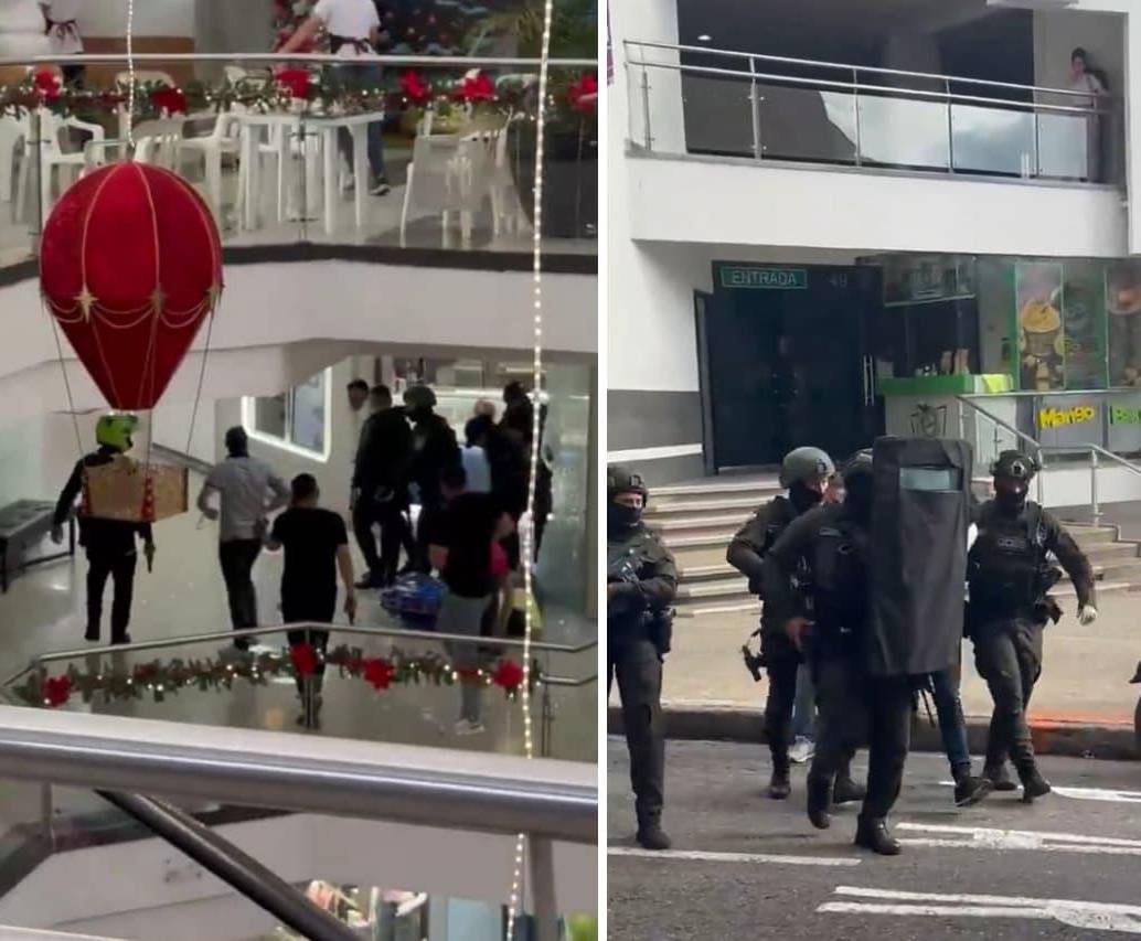Un tiroteo se presentó este sábado en un centro comercial de Bucaramanga; dos personas fueron capturadas. FOTOS: Capturas de pantalla 