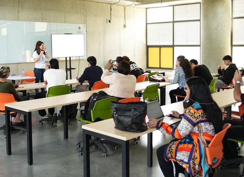 Imagen de referencia de una clase universitaria. FOTO: Cortesía Alcaldía de Medellín