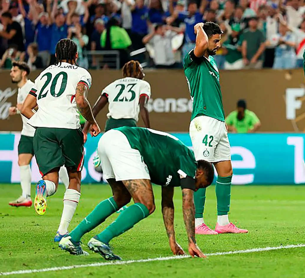 Con la derrota de Palmeiras se va el sueño de Richard Ríos de jugar la final. Foto: GETTY