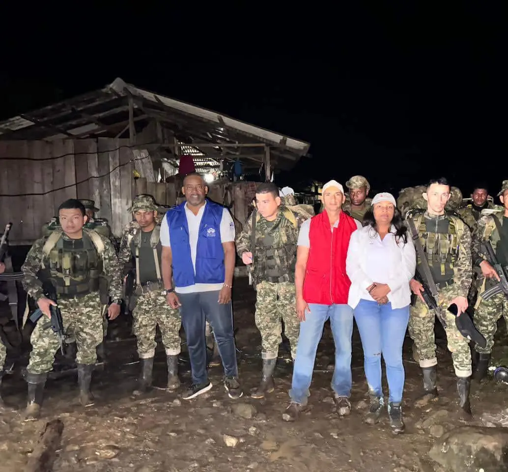 Los 18 soldados de la Brigada 15 fueron liberados en la noche del 22 de diciembre tras permanecer 36 horas retenidos en un resguardo indígena de Carmen de Atrato, Chocó. FOTO: Cortesía Séptima División del Ejército Nacional