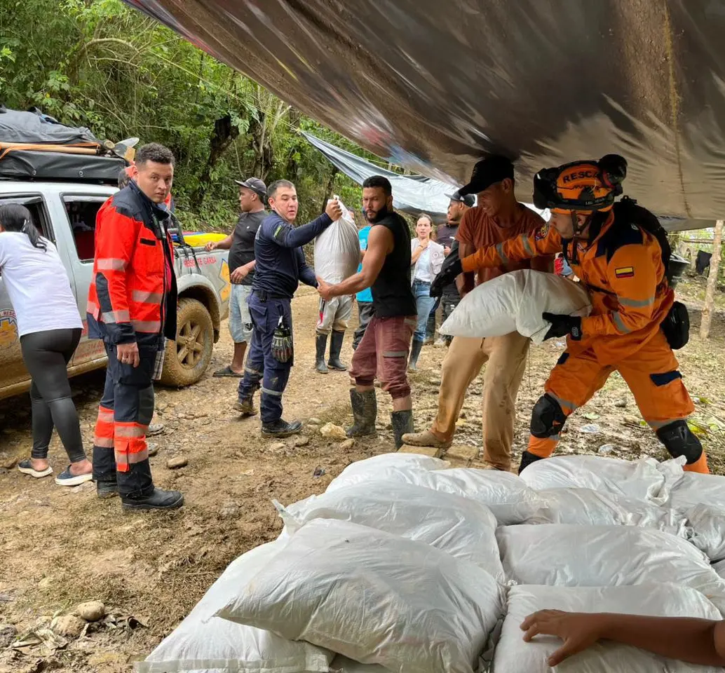 Entrega de ayudas humanitarias en el municipio de Necoclí. FOTO: Cortesía