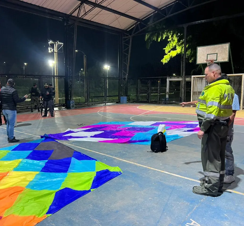 Los globos eran hasta siete metros de altura y cuatro metros de ancho. FOTO: Cortesía Alcaldía de Rionegro