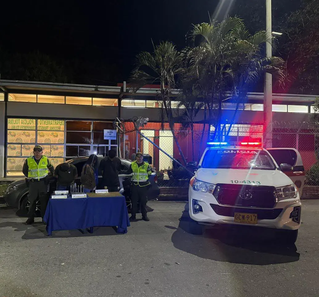 Operativo en la vía Ibagué-Melgar deja tres capturados y arsenal incautado FOTO: AUTORIDADES.