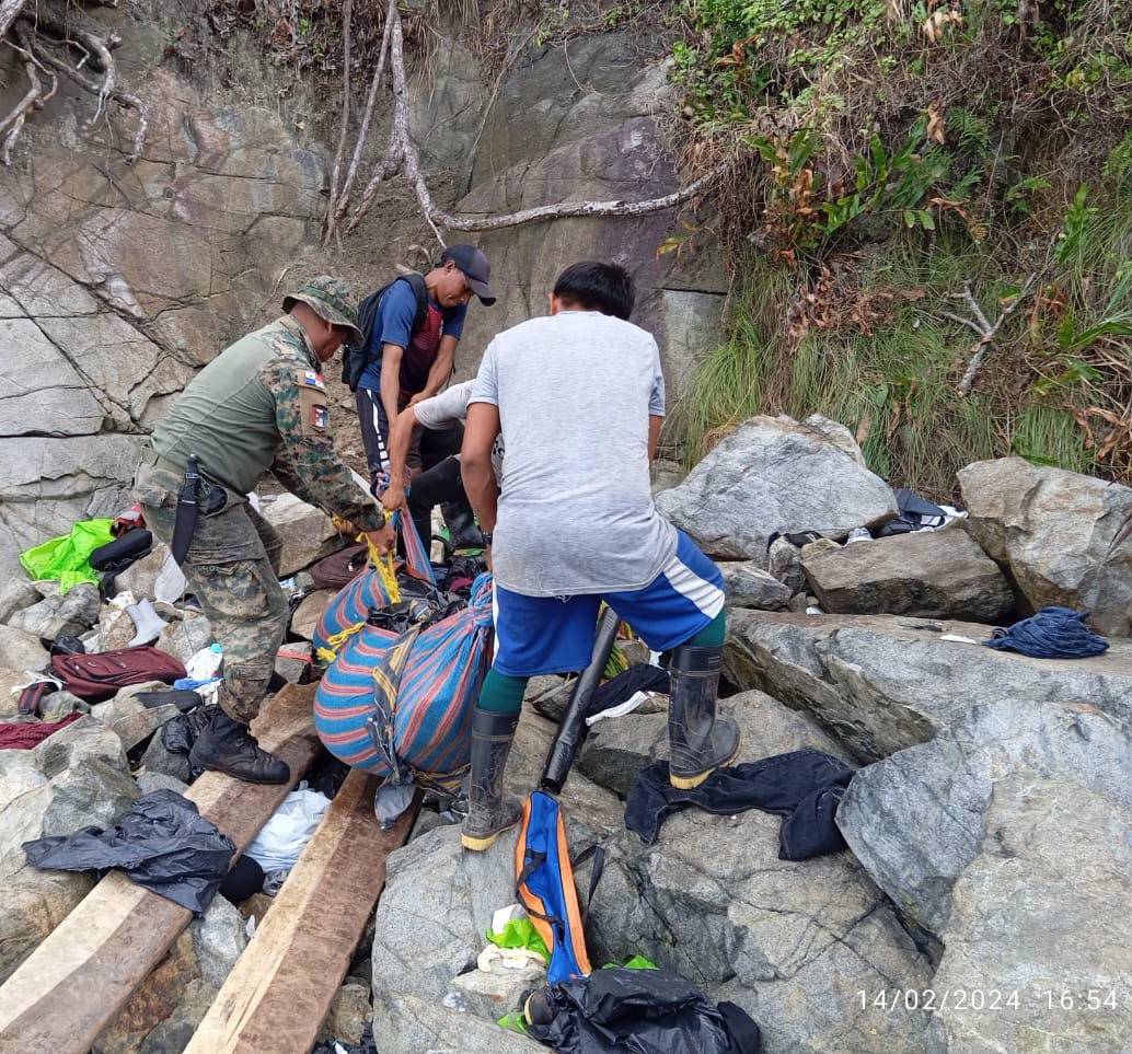 Las labores de rescate empezó este jueves 15 de febrero en zona panameña. Foto: Cortesía 