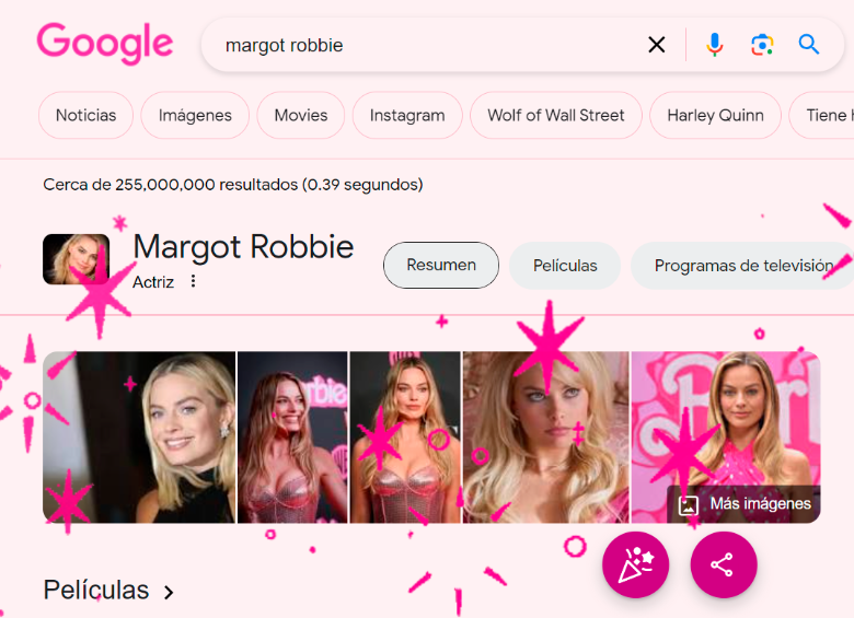 Google Doodle de Barbie. Foto: captura de pantalla