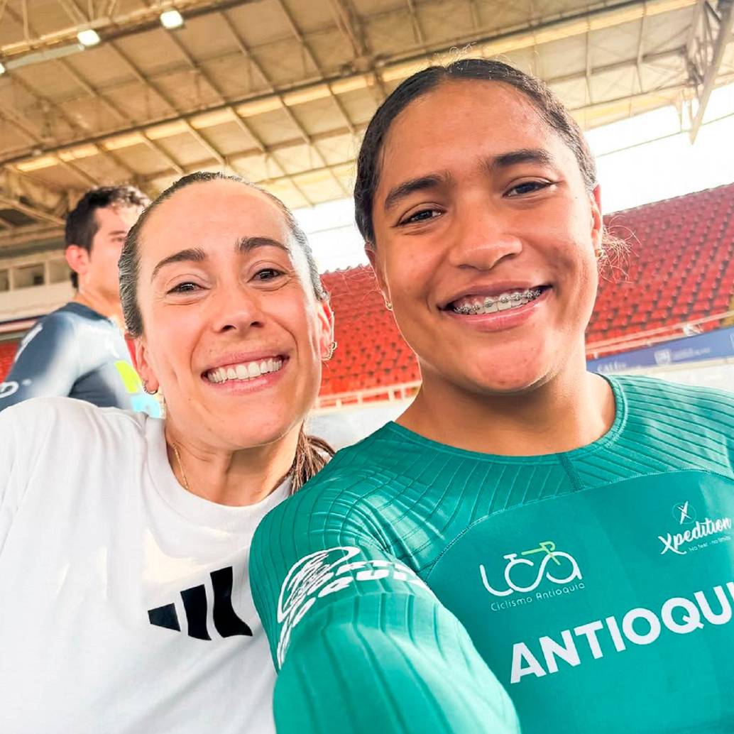 Mariana Pajón regresa oficialmente a la competencia en el Campeonato Nacional de pista de Cali, donde compartirá equipo con la joven velocista antioqueña Stefany Cuadrado. Foto: Instagram Stefany