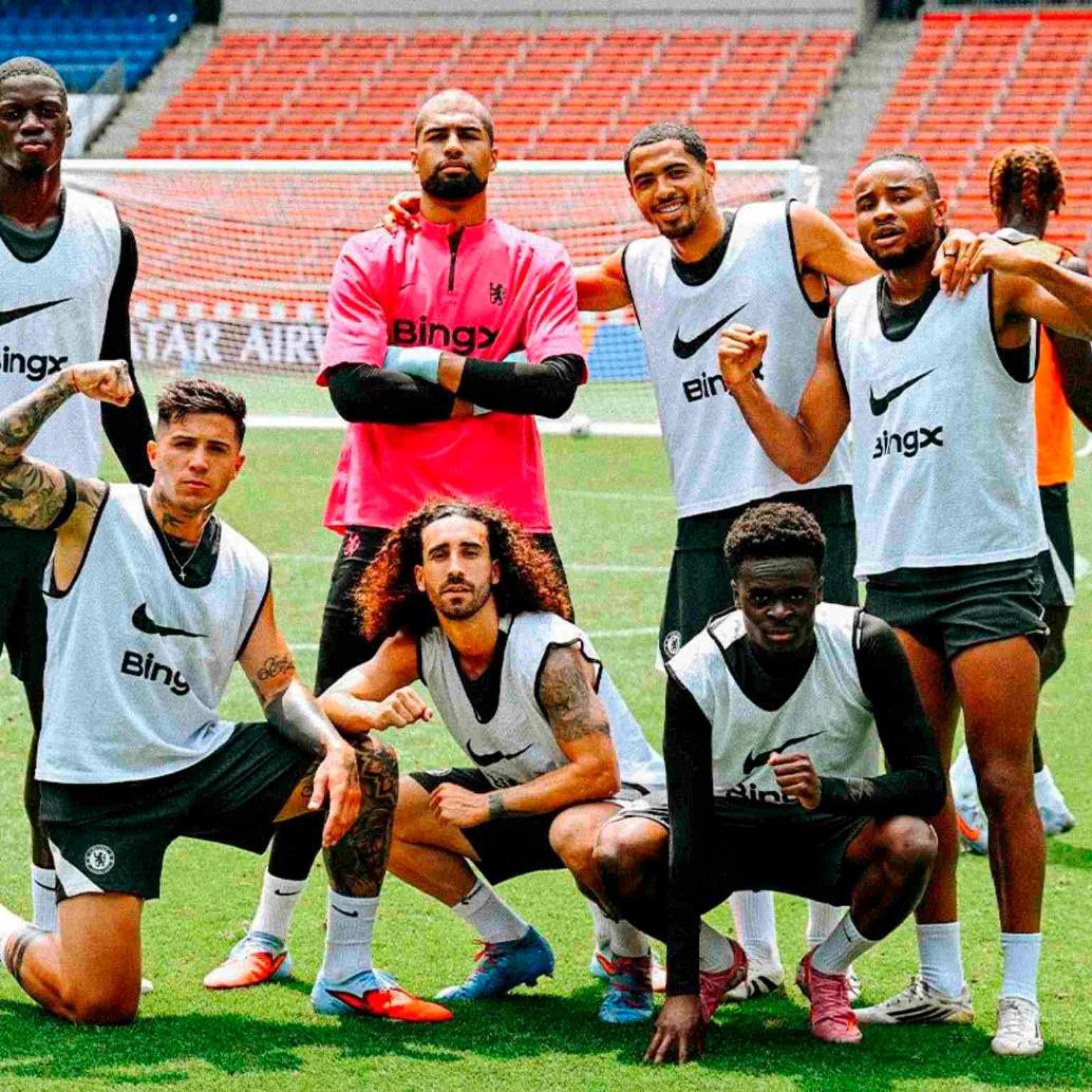 Parte de la plantilla del Chelsea. FOTO TOMADA X @cucurella3