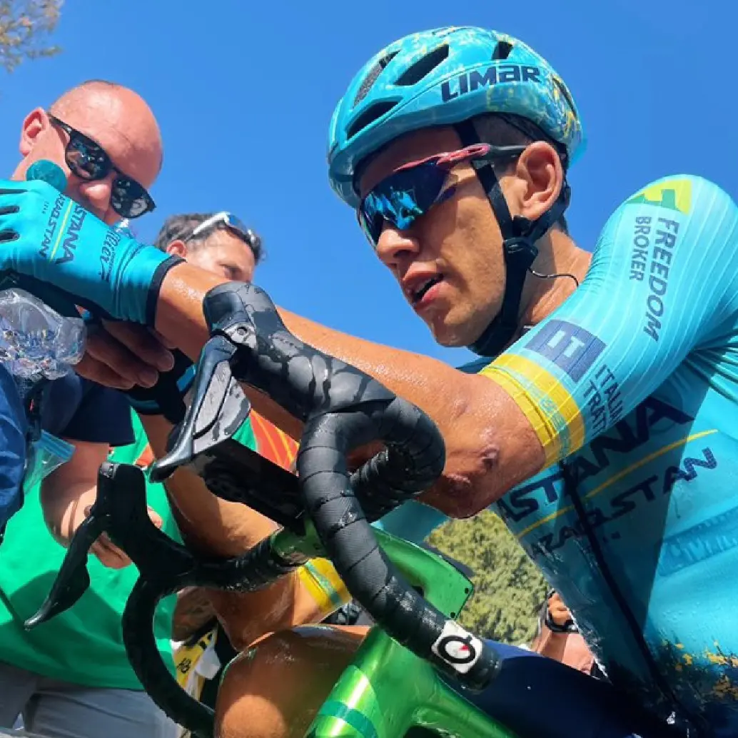 Harold Tejada, mejor colombiano en la Vuelta al País Vasco-2026. FOTO X-ASTANA