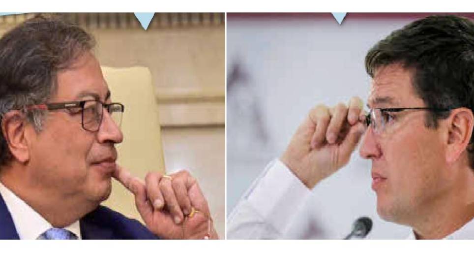 El presidente Gustavo Petro (izq.) sigue mostrando su descontento por la elección de Germán Bahamón como gerente de Fedecafé. FOTO Presidencia - Colprensa